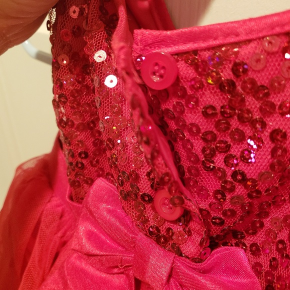 Formal red sequined dress size 12 - Picture 4 of 6